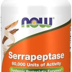NOW Foods Supplements, Serrapeptase 60,000 Units of Activity, Promotes Respiratory Health and Immune Function*, 60 Veg Capsules